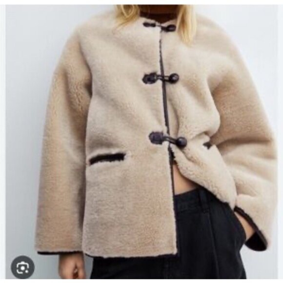 Mango Jackets & Blazers - Mango Cream Teddy Jacket